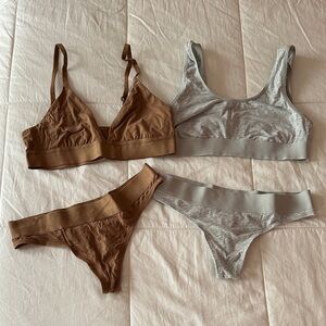 Auden Brown and Gray Bra Set